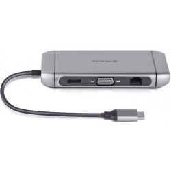 Концентратор USB REAL-EL CQ-900 Space Grey, 3xUSB3.0, RJ-45, HDMI, VGA, SD/miniSD Концентратор USB REAL-EL CQ-900 Space Grey, 3xUSB3.0, RJ-45, HDMI, VGA, SD/miniSD