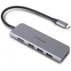 Концентратор USB REAL-EL CQ-700 Space Grey, 3xUSB3.0, HDMI, USB-C (EL123110002) Концентратор USB REAL-EL CQ-700 Space Grey, 3xUSB3.0, HDMI, USB-C (EL123110002)