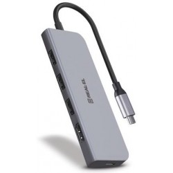Концентратор USB REAL-EL CQ-700 Space Grey, 3xUSB3.0, HDMI, USB-C (EL123110002) Концентратор USB REAL-EL CQ-700 Space Grey, 3xUSB3.0, HDMI, USB-C (EL123110002)