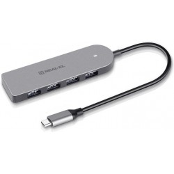 Концентратор USB REAL-EL CQ-415 Space Grey, 4xUSB3.0 (EL123110001) Концентратор USB REAL-EL CQ-415 Space Grey, 4xUSB3.0 (EL123110001)
