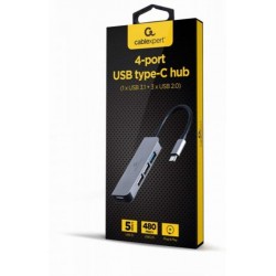 Концентратор USB Cablexpert Grey, 1хUSB3.0, 3хUSB2.0 (UHB-CM-U3P1U2P3-01) Концентратор USB Cablexpert Grey, 1хUSB3.0, 3хUSB2.0 (UHB-CM-U3P1U2P3-01)