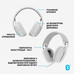 Навушники Logitech Zone Vibe 100 Wireless OffWhite (981-001219)