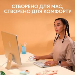 Мышь Logitech Lift for Mac Vertical Ergonomic White USB Wireless (910-006477)
