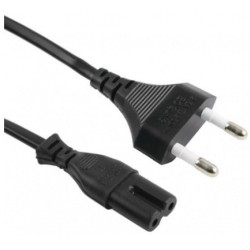 Кабель живлення Voltronic 1.2m, 0.5mm, PC-184/2 CEE7/16-C7/05726 2 pin, Black Кабель живлення Voltronic 1.2m, 0.5mm, PC-184/2 CEE7/16-C7/05726 2 pin, Black