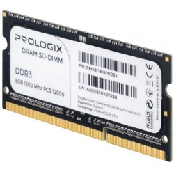 Пам'ять SO-DIMM 8GB DDR3L 1600MHz PrologiX (PRO8GB1600D3S) Пам'ять SO-DIMM 8GB DDR3L 1600MHz PrologiX (PRO8GB1600D3S)