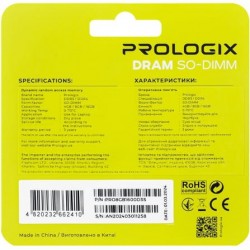 Пам'ять SO-DIMM 8GB DDR3L 1600MHz PrologiX (PRO8GB1600D3S) Пам'ять SO-DIMM 8GB DDR3L 1600MHz PrologiX (PRO8GB1600D3S)