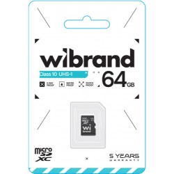 Карта пам'яті microSDXC, 64Gb, Wibrand, Class10 UHS-I U1, без адаптера (WICDXU1/64GB) Карта пам'яті microSDXC, 64Gb, Wibrand, Class10 UHS-I U1, без адаптера (WICDXU1/64GB)