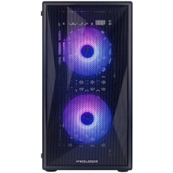 Корпус PrologiX E102 Tempered Glass&Mesh Black (E102)