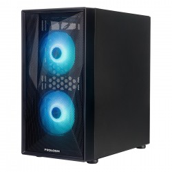 Корпус PrologiX E102 Tempered Glass&Mesh Black (E102)
