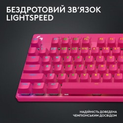 Клавіатура Logitech G PRO X TKL Lightspeed Magenta (920-012159) Клавіатура Logitech G PRO X TKL Lightspeed Magenta (920-012159)