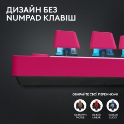 Клавіатура Logitech G PRO X TKL Lightspeed Magenta (920-012159) Клавіатура Logitech G PRO X TKL Lightspeed Magenta (920-012159)