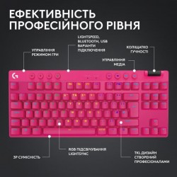 Клавіатура Logitech G PRO X TKL Lightspeed Magenta (920-012159) Клавіатура Logitech G PRO X TKL Lightspeed Magenta (920-012159)