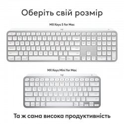 Клавіатура Logitech MX Keys S for Mac Pale Grey (920-011638) Клавіатура Logitech MX Keys S for Mac Pale Grey (920-011638)