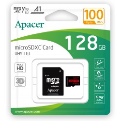Карта пам'яті MicroSDHC 128GB UHS-I Class 10 Apacer + SD adapter (AP128GMCSX10UB-R) Карта пам'яті MicroSDHC 128GB UHS-I Class 10 Apacer + SD adapter (AP128GMCSX10UB-R)