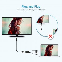 Адаптер-перехідник VGA на HDMI (FullHD)
