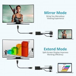 Адаптер-перехідник VGA на HDMI (FullHD)