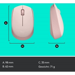 Миша Logitech M171 Rose (910-006865)