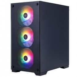 Корпус 1stPlayer X2-M-BK-4F7 Black