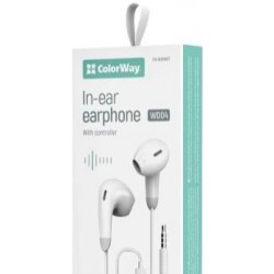 Навушники ColorWay Sound Wave, White, 3.5 мм, мікрофон, динаміки 10 мм (CW-WD04WT)