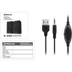 Акустика REAL-EL S-202 Black Акустика REAL-EL S-202 Black