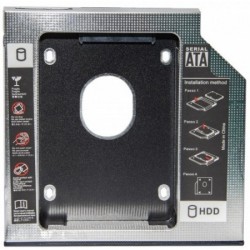 Кішеня-адаптер 9.5 мм, для SATA 2.5", алюмінієвий корпус